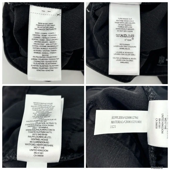 Lauren Ralph Lauren NWT Black High-Rise Skinny Ankle Super Stretch Jeans, 16 - Picture 16 of 16